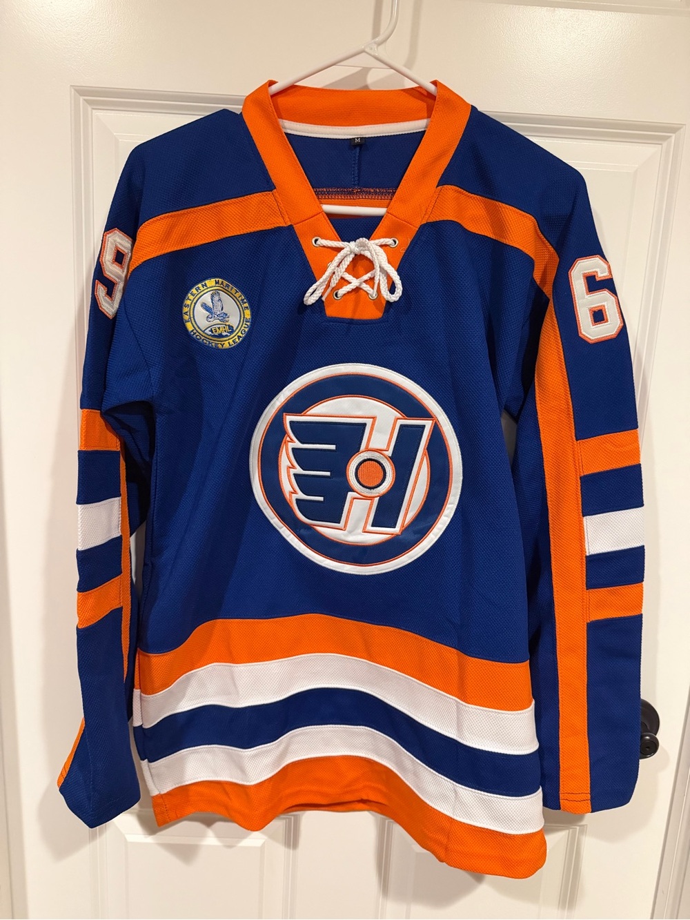 Edmonton Oilers Glatt #69 Hockey Jersey Blue Orange White Size M